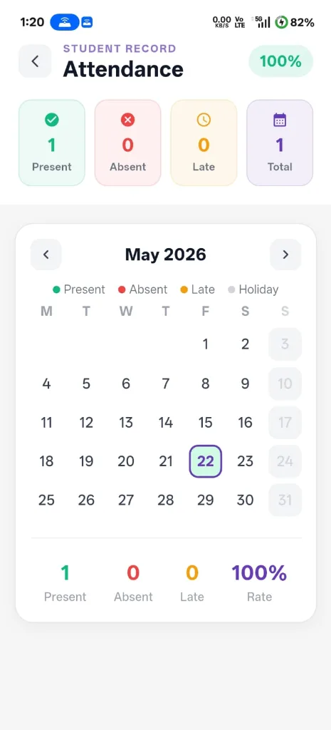 Student Attendance App with Parent Alerts